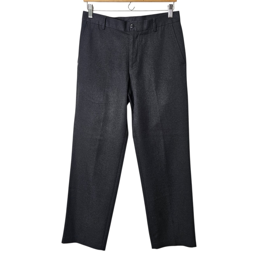 Van‎ Heusen Gray Straight Leg Dress Pants Mens 30x32 Business Career Office ~